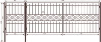 Ворота и калитка "Дачные мод.6" 4,5м