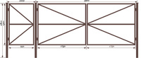 Ворота и калитка "Дачный каркас усиленный" 4,5м
