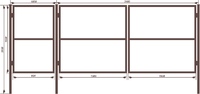Ворота и калитка "Дачный каркас" 4м